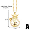 Modern Style Simple Style Heart Shape Key Copper Plating Inlay Zircon 18k Gold Plated Pendant Necklace