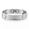 Modern Style Simple Style Solid Color 304 Stainless Steel Men'S ID Bracelet