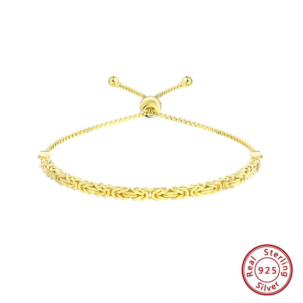 Modern Style Simple Style Solid Color Sterling Silver Irregular Handmade Plating 14k Gold Plated White Gold Plated Silver Plated Bracelets