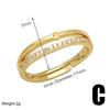 Modern Style Simple Style Star Copper Plating Inlay Zircon 18k Gold Plated Rings