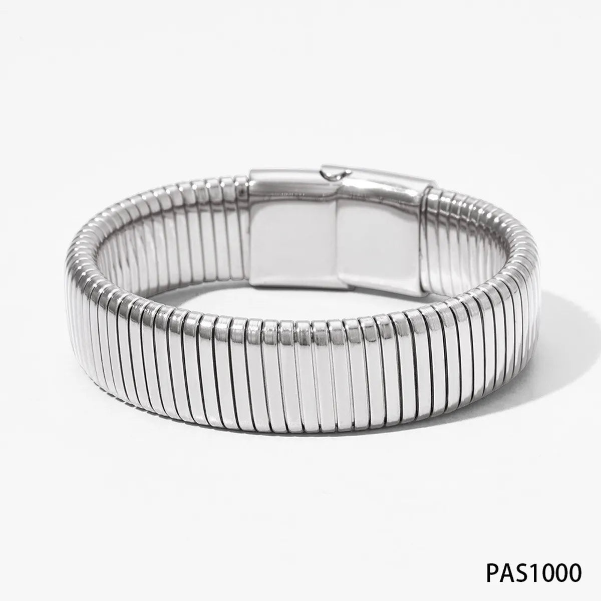 Modern Style Solid Color 304 Stainless Steel 16K Gold Plated White Gold Plated Gold Plated Bangle In Bulk