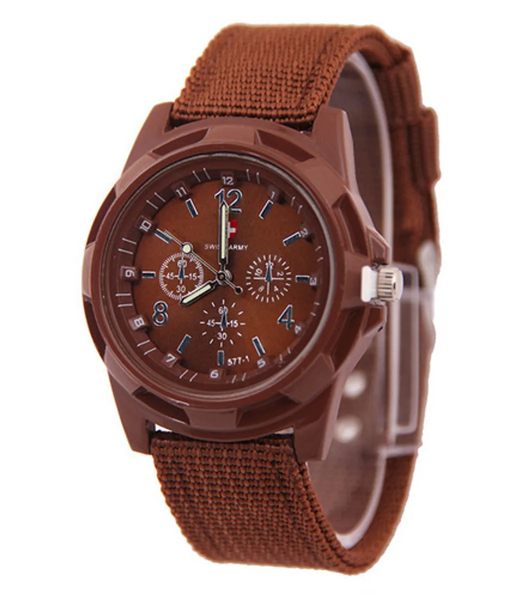 Modern Style Solid Color Buckle Electronic Men'S Watches