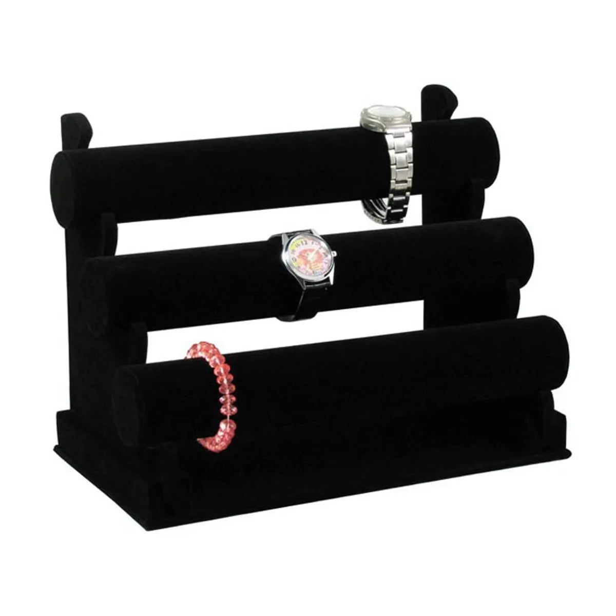 Modern Style Solid Color Flannel Jewelry Rack