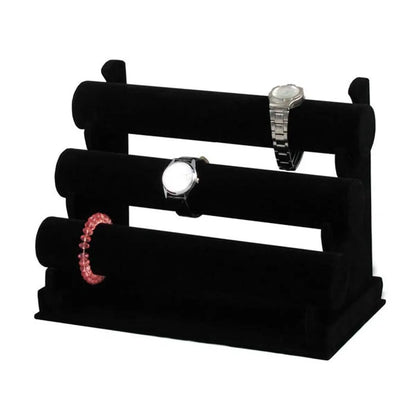 Modern Style Solid Color Flannel Jewelry Rack