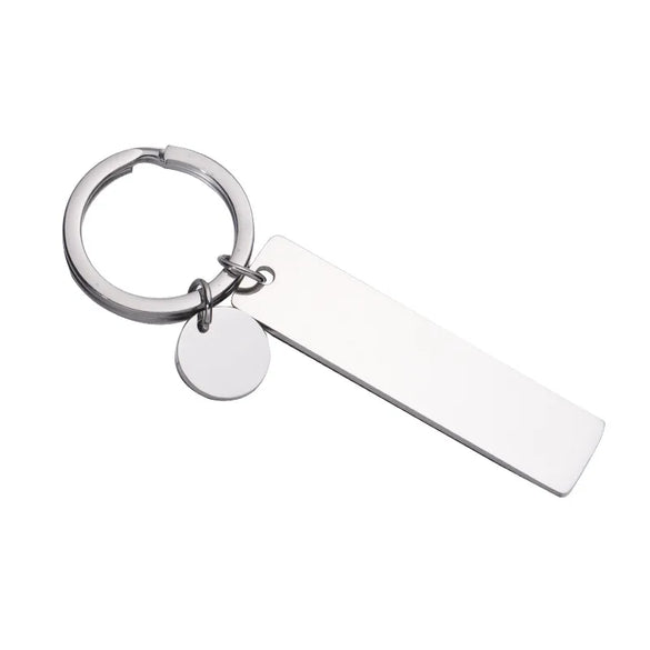 Modern Style Customization Laser Engraving Solid Color Stainless Steel Plating Women'S Bag Pendant Keychain