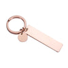 Modern Style Customization Laser Engraving Solid Color Stainless Steel Plating Women'S Bag Pendant Keychain