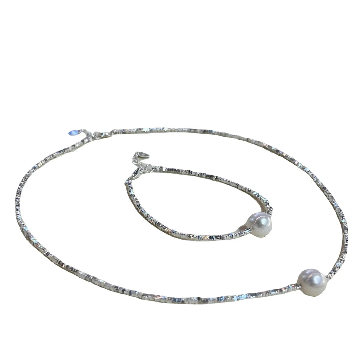 Modern Style Solid Color Sterling Silver Plating Necklace