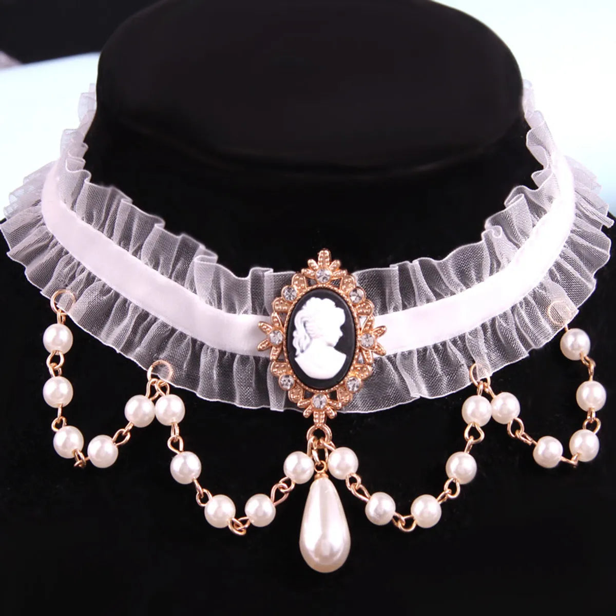 Modern Style Streetwear Bow Knot Alloy Lace Women's Choker