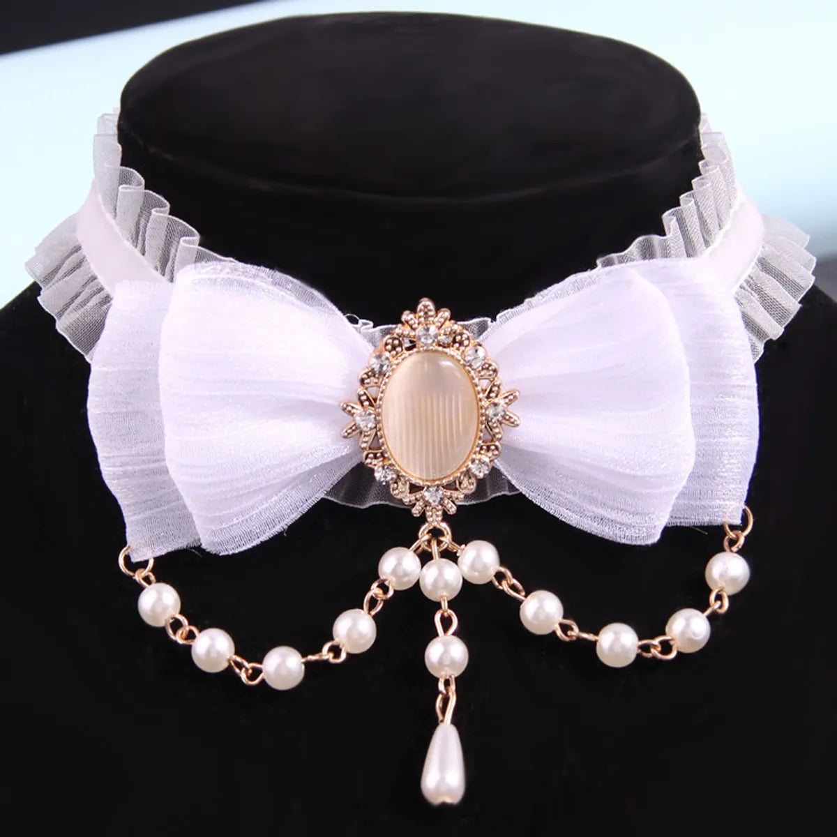 Modern Style Streetwear Bow Knot Alloy Lace Women's Choker