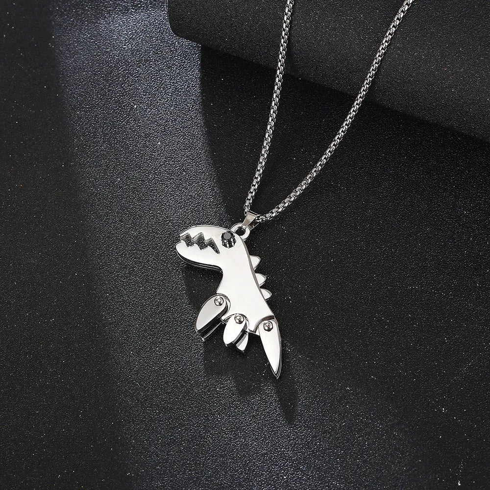 Modern Style Streetwear Dinosaur 304 Stainless Steel Polishing 18K Gold Plated Unisex Pendant Necklace