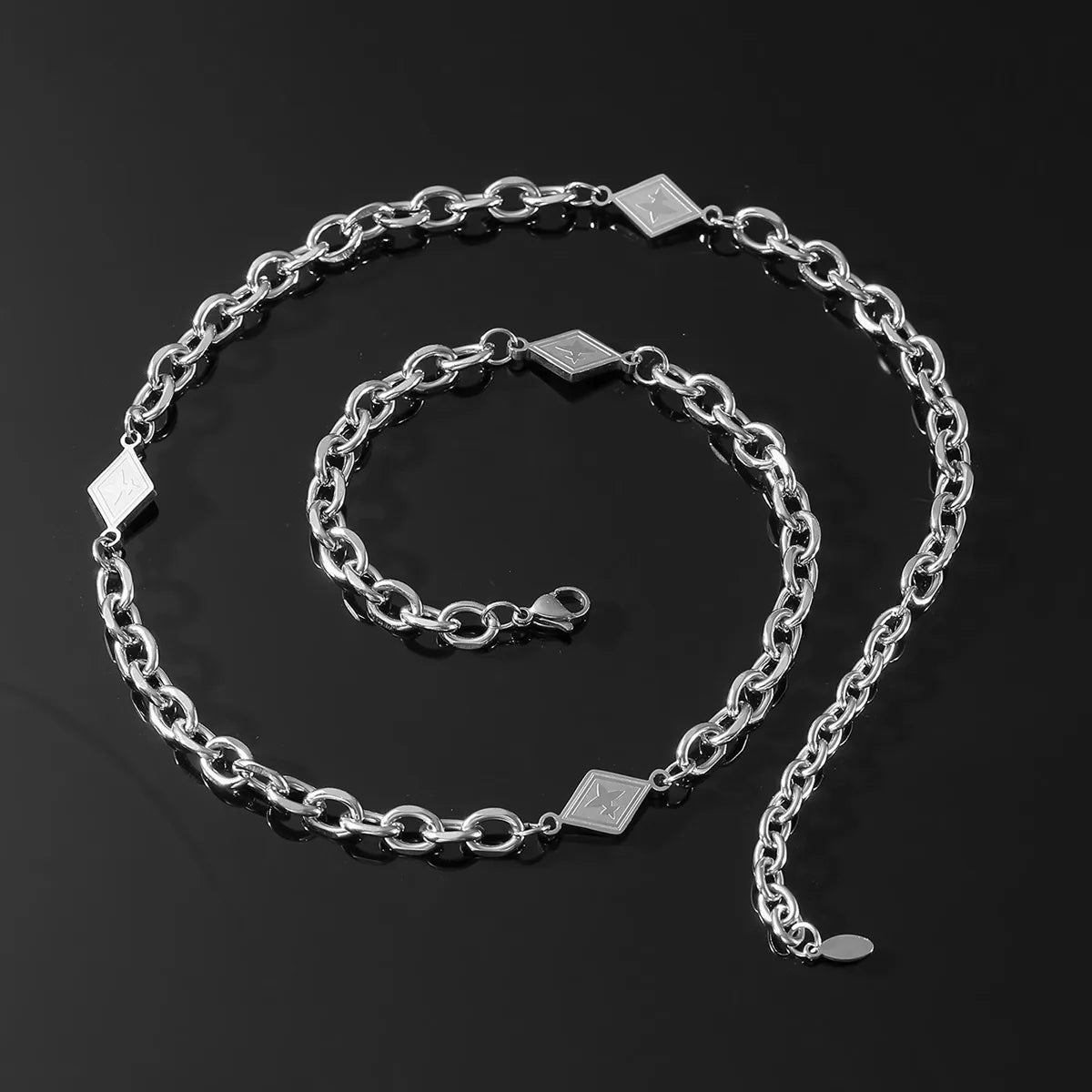 Modern Style Streetwear Geometric Titanium Steel Unisex Necklace