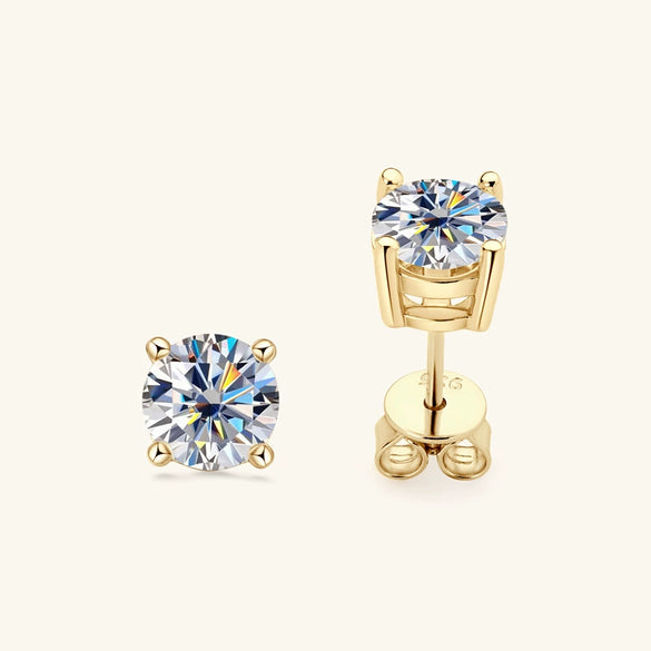 Moissanite Earrings Girls S925 Silver Geometric Electroplating Jewelry