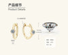 Moissanite Earrings Silver High Sense Geometric Electroplating Women's