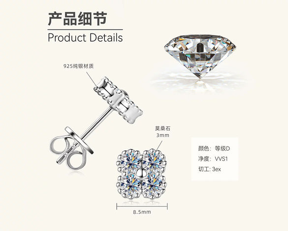Moissanite Four Leaf Clover Bracelet S925 Silver Handmade Electroplated Jewelry For Women
