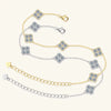 Moissanite Four Leaf Clover Bracelet S925 Silver Handmade Electroplated Jewelry For Women