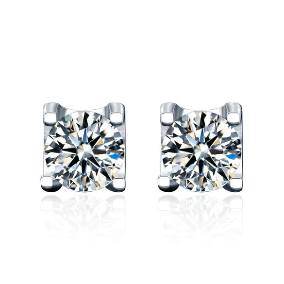 Moissanite Geometric 925 Sterling Silver Goldplated Electroplated Women's Earrings