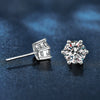 Moissanite Geometric 925 Sterling Silver Goldplated Electroplated Women's Earrings