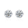 Moissanite Geometric 925 Sterling Silver Goldplated Electroplated Women's Earrings