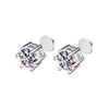 Moissanite Geometric 925 Sterling Silver Goldplated Electroplated Women's Earrings