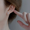 Moissanite Geometric 925 Sterling Silver Goldplated Electroplated Women's Earrings