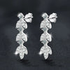 Moissanite Leaf Tassel Earrings S925 Silver Highend Jewelry