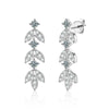 Moissanite Leaf Tassel Earrings S925 Silver Highend Jewelry