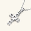 Moissanite Necklace Retro Geometric 925 Sterling Silver Pendant Clavicle Chain Electroplated