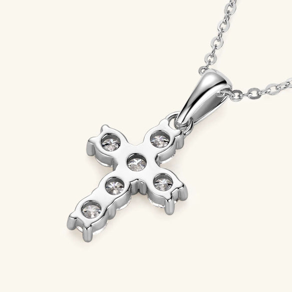 Moissanite Necklace Retro Geometric 925 Sterling Silver Pendant Clavicle Chain Electroplated