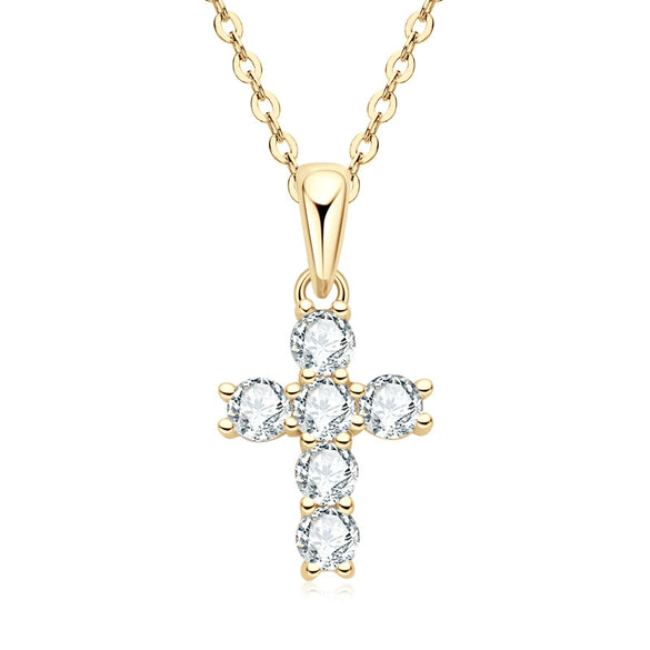 Moissanite Necklace Retro Geometric 925 Sterling Silver Pendant Clavicle Chain Electroplated