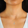 Moissanite Necklace Retro Geometric 925 Sterling Silver Pendant Clavicle Chain Electroplated