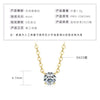 Moissanite Necklace S925 Sterling Silver Geometric Light Luxury Women's
