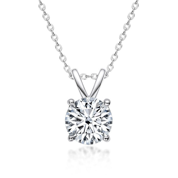 Moissanite Necklace S925 Sterling Silver Geometric Light Luxury Women's