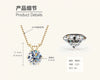 Moissanite Necklace S925 Sterling Silver Gold Plated Geometric O Shaped Chain Electroplating Light Luxury Style Women's