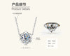 Moissanite Necklace S925 Sterling Silver Gold Plated Geometric O Shaped Chain Electroplating Light Luxury Style Women's