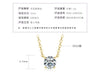 Moissanite Necklace S925 Sterling Silver Gold Plated Geometric O Shaped Chain Electroplating Light Luxury Style Women's