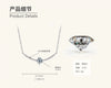 Moissanite Necklace S925 Sterling Silver Gold Plated Geometric O Shaped Chain Electroplating Light Luxury Style Women's