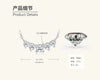 Moissanite Necklace S925 Sterling Silver Gold Plated Geometric O Shaped Chain Electroplating Light Luxury Style Women's