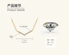 Moissanite Necklace S925 Sterling Silver Gold Plated Geometric O Shaped Chain Electroplating Light Luxury Style Women's