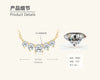 Moissanite Necklace S925 Sterling Silver Gold Plated Geometric O Shaped Chain Electroplating Light Luxury Style Women's