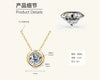 Moissanite Necklace S925 Sterling Silver Gold Plated Geometric O Shaped Chain Electroplating Light Luxury Style Women's