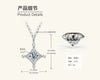 Moissanite Necklace 925 Sterling Silver Gold Plated Geometric Pattern Fourclaw Electroplating Oshaped Chain Women's Jewelry