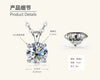 Moissanite Necklace 925 Sterling Silver Gold Plated Geometric Pattern Fourclaw Electroplating Oshaped Chain Women's Jewelry