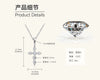 Moissanite Necklace 925 Sterling Silver Gold Plated Geometric Pattern Fourclaw Electroplating Oshaped Chain Women's Jewelry