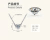Moissanite Necklace 925 Sterling Silver Gold Plated Geometric Pattern Fourclaw Electroplating Oshaped Chain Women's Jewelry