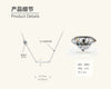 Moissanite Necklace 925 Sterling Silver Gold Plated Geometric Pattern Fourclaw Electroplating Oshaped Chain Women's Jewelry