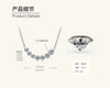 Moissanite Necklace 925 Sterling Silver Gold Plated Geometric Pattern Fourclaw Electroplating Oshaped Chain Women's Jewelry