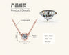 Moissanite Necklace 925 Sterling Silver Gold Plated Geometric Pattern Fourclaw Electroplating Oshaped Chain Women's Jewelry