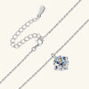 Moissanite Necklace 925 Sterling Silver Gold Plated Geometric Pattern Fourclaw Electroplating Oshaped Chain Women's Jewelry