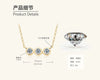 Moissanite Necklace 925 Sterling Silver Gold Plated Geometric Pattern Fourclaw Electroplating Oshaped Chain Women's Jewelry
