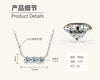 Moissanite Necklace 925 Sterling Silver Gold Plated Geometric Pattern Fourclaw Electroplating Oshaped Chain Women's Jewelry